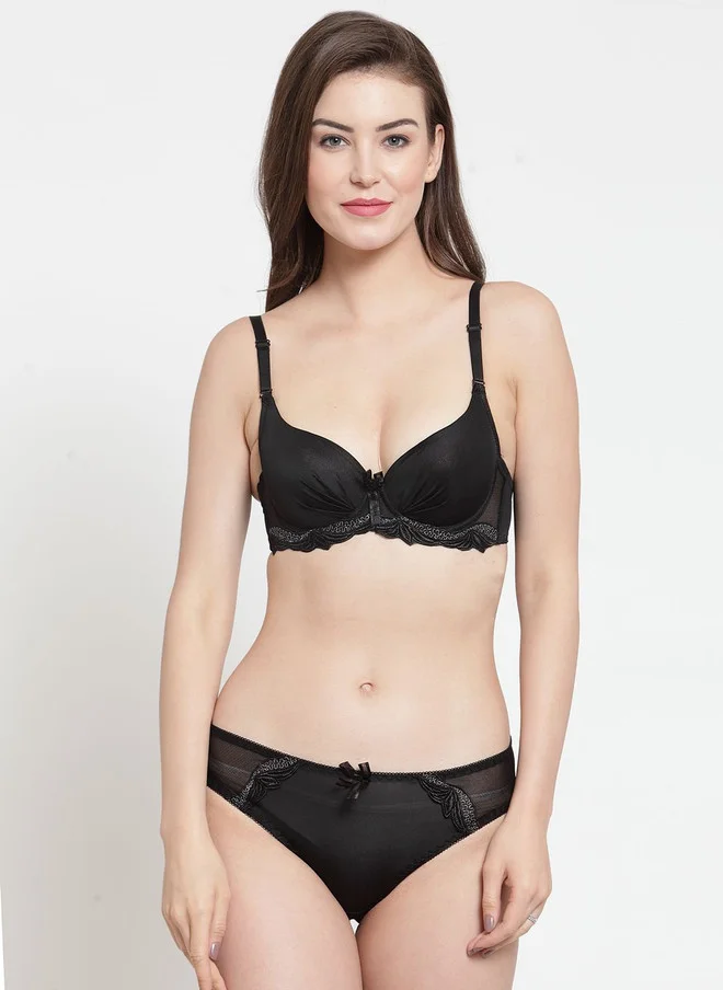PRIZO PRIZO Lightly-Padded Lingerie Set PZ-LS-004-BLACK